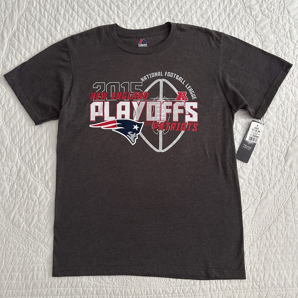 NWT New England Patriots 2015 NFL Playoffs Graphic Tee T-Shirt